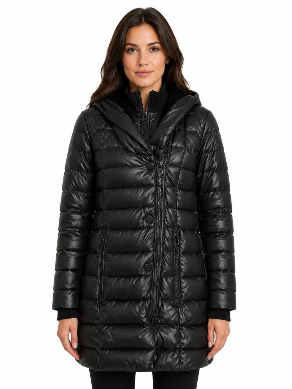 RUD Styled by Rudsak Asymmetrical Zip Puffer Coat (Size S/P)